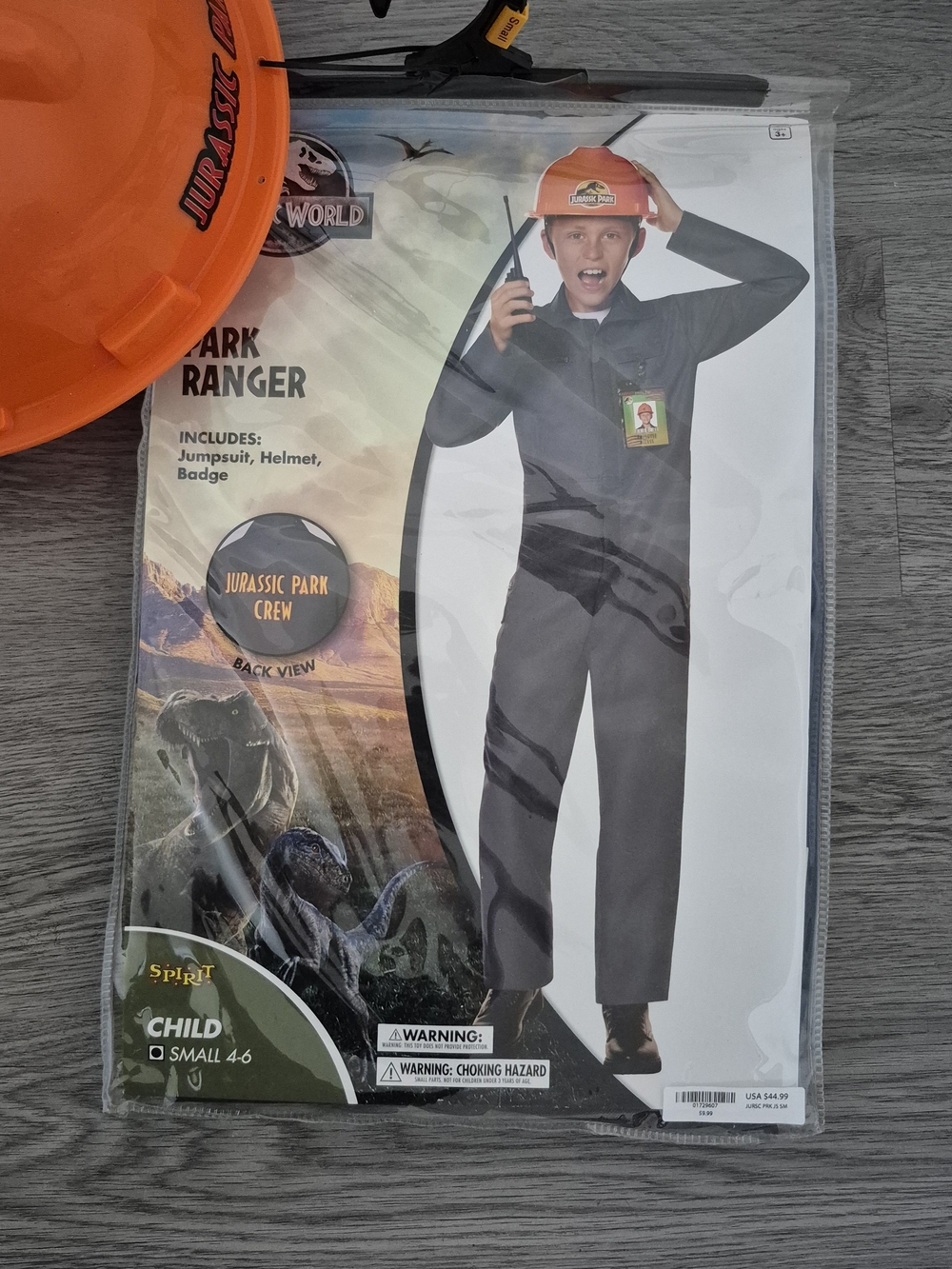 Halloween Jurassic Park Kids Costume - Small 4-6